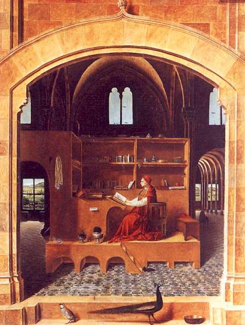 Antonello da Messina Saint Jerome in his Study china oil painting image